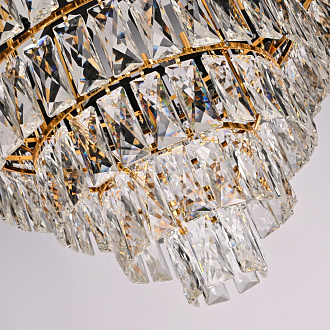 Подвесная люстра Empire Black Chandelier Crystal D 70 70*70*140 см, 8*E14*40W, ImperiumLoft 40.2862, Чёрный, Золотистый, Серебристый