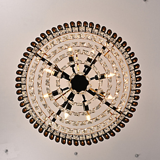 Подвесная люстра Empire Black Chandelier Crystal D 70 70*70*140 см, 8*E14*40W, ImperiumLoft 40.2862, Чёрный, Золотистый, Серебристый