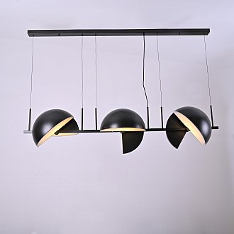 Подвесной светильник Trapeze Triplette by oblure 150*35*37 см, 6*E27*60W, ImperiumLoft 40.962, Чёрный