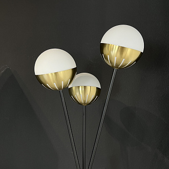 Торшер Caracas Tripod Floor Lamp 50*50*165 см, 3*E27*60W, ImperiumLoft 41.081-0, Чёрный, Латунь