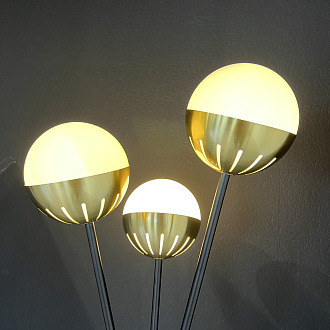 Торшер Caracas Tripod Floor Lamp 50*50*165 см, 3*E27*60W, ImperiumLoft 41.081-0, Чёрный, Латунь