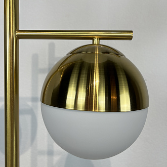 Торшер Geneva Glass Floor Lamp Triple 28*28*163 см, 3*E27*60W, ImperiumLoft 41.114-0, Белый, Латунь