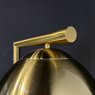 Торшер Geneva Single Glass Globe Floor Lamp *39*147 см, 1*E27*60W, ImperiumLoft 41.115-0, Белый, Латунь