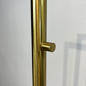 Торшер Geneva Single Glass Globe Floor Lamp *39*147 см, 1*E27*60W, ImperiumLoft 41.115-0, Белый, Латунь