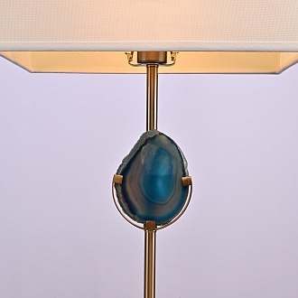 Настольная лампа Blue Agate Table Lamp 41*21*65 см, 1*E27*60W, ImperiumLoft 43.324, Латунь, Синий