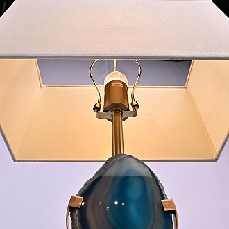 Настольная лампа Blue Agate Table Lamp 41*21*65 см, 1*E27*60W, ImperiumLoft 43.324, Латунь, Синий