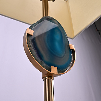Настольная лампа Blue Agate Table Lamp 41*21*65 см, 1*E27*60W, ImperiumLoft 43.324, Латунь, Синий