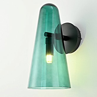 Бра Доми Sconce Green 13*13*26 см, 1*G9*40W, ImperiumLoft 44.1010-0, Чёрный