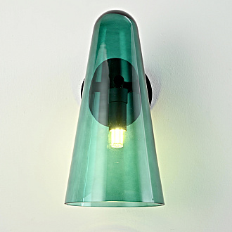 Бра Доми Sconce Green 13*13*26 см, 1*G9*40W, ImperiumLoft 44.1010-0, Чёрный