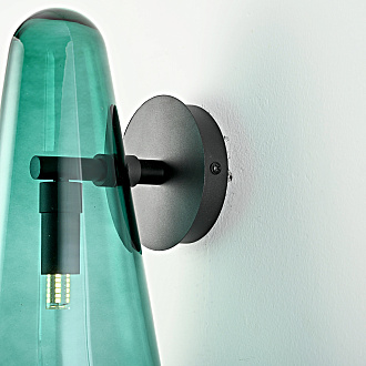 Бра Доми Sconce Green 13*13*26 см, 1*G9*40W, ImperiumLoft 44.1010-0, Чёрный