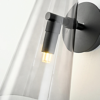Бра Доми Sconce Smoky 13*13*26 см, 1*G9*40W, ImperiumLoft 44.1074-0, Чёрный