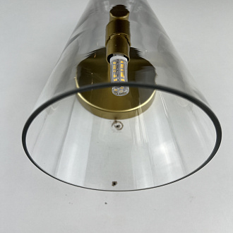 Бра Доми Sconce Transparent 22*19*19 см, 1*G9*40W, ImperiumLoft 44.1075-0, Золотистый