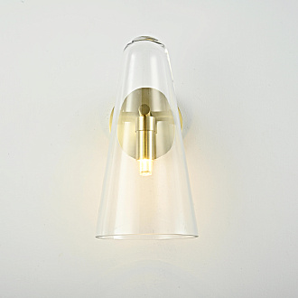 Бра Доми Sconce Transparent 22*19*19 см, 1*G9*40W, ImperiumLoft 44.1075-0, Золотистый
