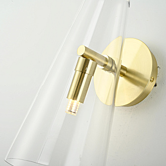 Бра Доми Sconce Transparent 22*19*19 см, 1*G9*40W, ImperiumLoft 44.1075-0, Золотистый