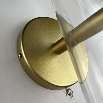 Бра Доми Sconce Transparent 22*19*19 см, 1*G9*40W, ImperiumLoft 44.1075-0, Золотистый