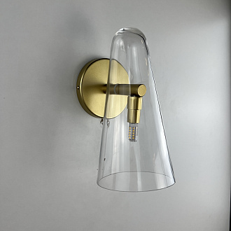 Бра Доми Sconce Transparent 22*19*19 см, 1*G9*40W, ImperiumLoft 44.1075-0, Золотистый