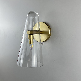 Бра Доми Sconce Transparent 22*19*19 см, 1*G9*40W, ImperiumLoft 44.1075-0, Золотистый