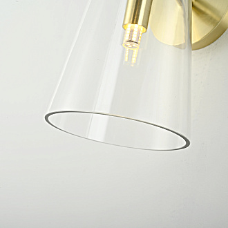 Бра Доми Sconce Transparent 22*19*19 см, 1*G9*40W, ImperiumLoft 44.1075-0, Золотистый