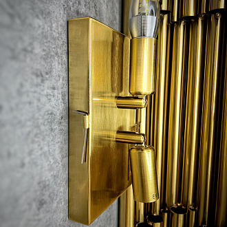 Бра Brubeck Delightfull 18*18*55 см, 2*E14*40W, ImperiumLoft 44.117, Золотистый