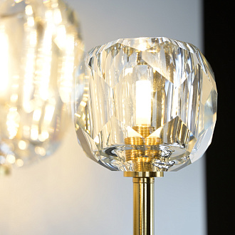 Бра Boule de Cristal Double Sconce Brass 16*13*22 см, 2*G9*40W, ImperiumLoft 44.233, Бронзовый