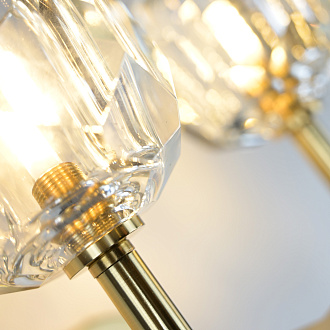 Бра Boule de Cristal Double Sconce Brass 16*13*22 см, 2*G9*40W, ImperiumLoft 44.233, Бронзовый