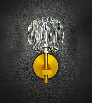Бра Boule de Cristal Single Sconce Brass 22*11*22 см, 1*G9*40W, ImperiumLoft 44.234, Латунь