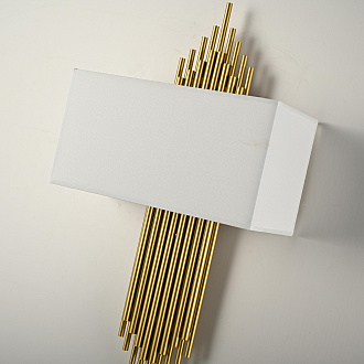 Бра Sohne CG 90-0009 FIORE White H65 W29 29*29*65 см, 2*E14*40W, 3000K, ImperiumLoft 44.27, Золотистый
