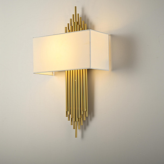 Бра Sohne CG 90-0009 FIORE White H65 W29 29*29*65 см, 2*E14*40W, 3000K, ImperiumLoft 44.27, Золотистый