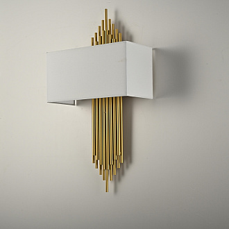 Бра Sohne CG 90-0009 FIORE White H65 W29 29*29*65 см, 2*E14*40W, 3000K, ImperiumLoft 44.27, Золотистый