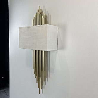 Бра Sohne CG 90-0009 FIORE White H65 W29 29*29*65 см, 2*E14*40W, 3000K, ImperiumLoft 44.27, Золотистый