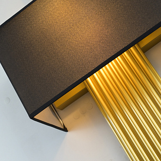 Бра Sohne CG 90-0009 FIORE Black H75 W32 32*32*75 см, 2*E14*40W, 3000K, ImperiumLoft 44.29, Золотистый