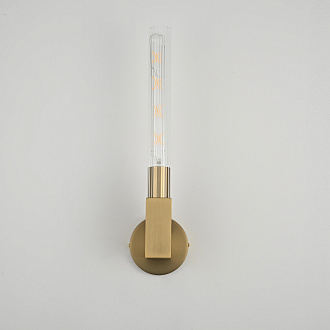 Бра CANELLE wall lamp SINGLE Sconces 11*11*48 см, 1*E27*60W, ImperiumLoft 44.319, Латунь