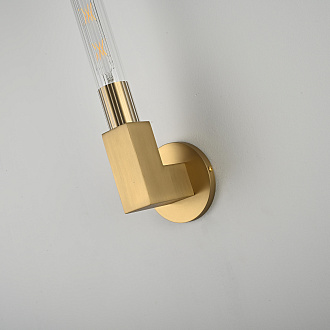 Бра CANELLE wall lamp SINGLE Sconces 11*11*48 см, 1*E27*60W, ImperiumLoft 44.319, Латунь