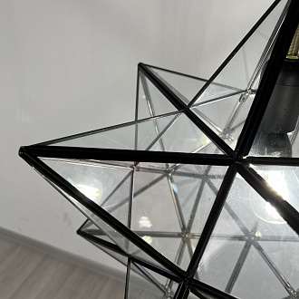 Люстра Black Star Clear Glass 40 см 40*40*42 см, 1*E27*60W, ImperiumLoft 101314-26, Чёрный