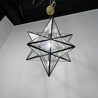 Люстра Black Star Clear Glass 40 см 40*40*42 см, 1*E27*60W, ImperiumLoft 101314-26, Чёрный