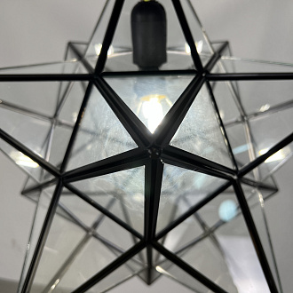 Люстра Black Star Clear Glass 40 см 40*40*42 см, 1*E27*60W, ImperiumLoft 101314-26, Чёрный