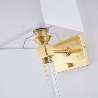 Бра Regina Andrew Crystal Sconce Brass 17,7*15,4*59 см, 1*E14*40W, ImperiumLoft 149048-22, Латунь, Прозрачный