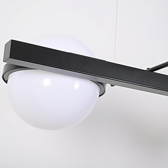 Реечный подвесной светильник PALMA Wall lamp 2 шара + 1 вазон горизонтальная 150*48*47 см, 3*LED*10, 2W, 3000, 4000, 5000K, ImperiumLoft 22.93726, Серый