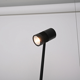 Реечный подвесной светильник PALMA Wall lamp 3 шара + 1 вазон горизонтальная 195*48*47 см, 4*LED*10, 2W, 3000, 4000, 5000K, ImperiumLoft 22.93726, Чёрный