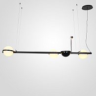 Реечный подвесной светильник PALMA Wall lamp 3 шара + 1 вазон горизонтальная 195*48*47 см, 4*LED*10, 2W, 3000, 4000, 5000K, ImperiumLoft 22.93726, Чёрный