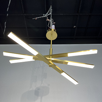 Люстра на штанге ORTON на 3 D96 Gold 16*23*23 см, 6*LED*6W, ImperiumLoft 241024-26, Золотистый