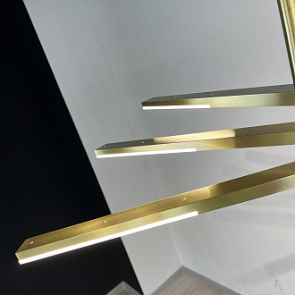 Люстра на штанге ORTON на 3 D96 Gold 16*23*23 см, 6*LED*6W, ImperiumLoft 241024-26, Золотистый