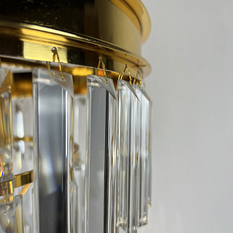 Торшер RH 1920S Odeon Clear Glass Floor Lamp GOLD 50*50*50 см, 4*E14*40W, ImperiumLoft 241415-22, Золотистый, Чёрный