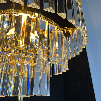 Торшер RH 1920S Odeon Clear Glass Floor Lamp GOLD 50*50*50 см, 4*E14*40W, ImperiumLoft 241415-22, Золотистый, Чёрный