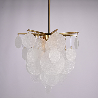 Люстра на штанге Nimbus glass D43 43*43*43 см, 6*E14*40W, ImperiumLoft 313265-22, Латунь