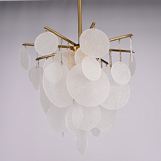 Люстра на штанге Nimbus glass D43 43*43*43 см, 6*E14*40W, ImperiumLoft 313265-22, Латунь