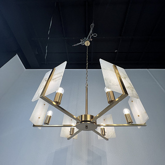 Люстра Marble square Chandelier 78*78*46 см, 6*E27*60W, ImperiumLoft 40.1233, Латунь