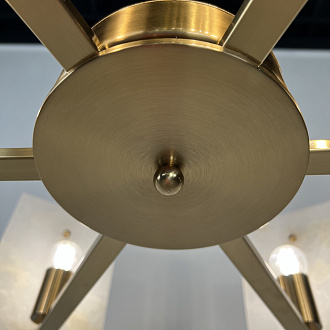 Люстра Marble square Chandelier 78*78*46 см, 6*E27*60W, ImperiumLoft 40.1233, Латунь