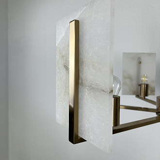 Люстра Marble square Chandelier 78*78*46 см, 6*E27*60W, ImperiumLoft 40.1233, Латунь
