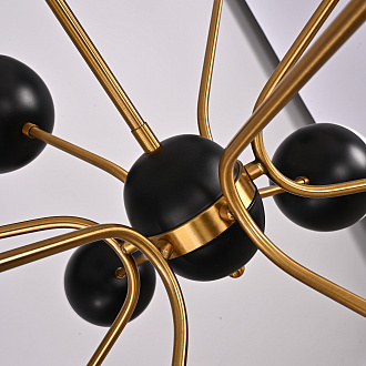 Люстра на штанге Rewire Custom Orb Chandelier in 1950 80*80*100 см, 12*LED*25W, ImperiumLoft 40.1328.MT.20.CH, Латунь